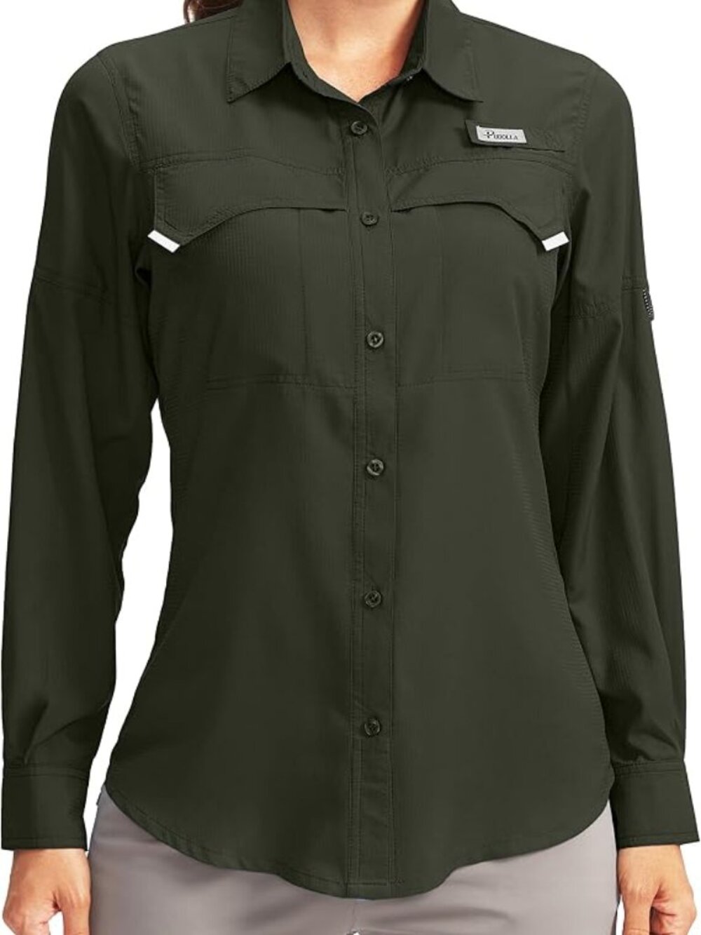NWOT - Women's UPF 50+ Sun Protection Long Sleeve Button Down - Size X-Large
